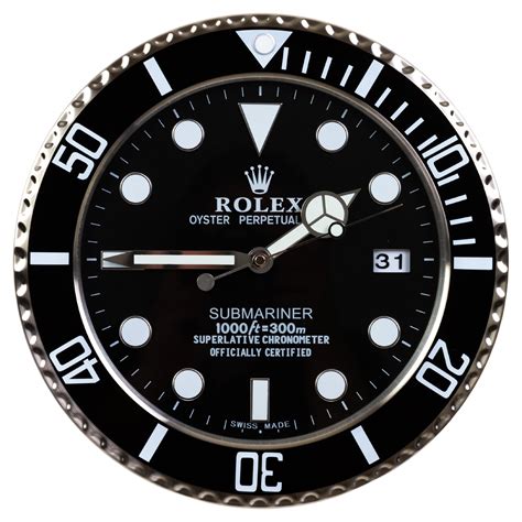 rolex-like oyster wall clock|Rolex wall clock for sale.